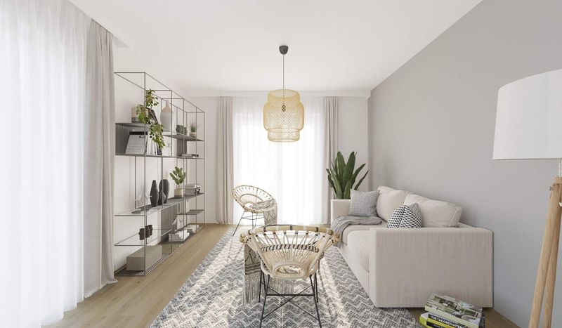 Ferienwohnung im Erdgeschoss mit zwei Bädern, Balkon und Tiefgaragenstellplatz